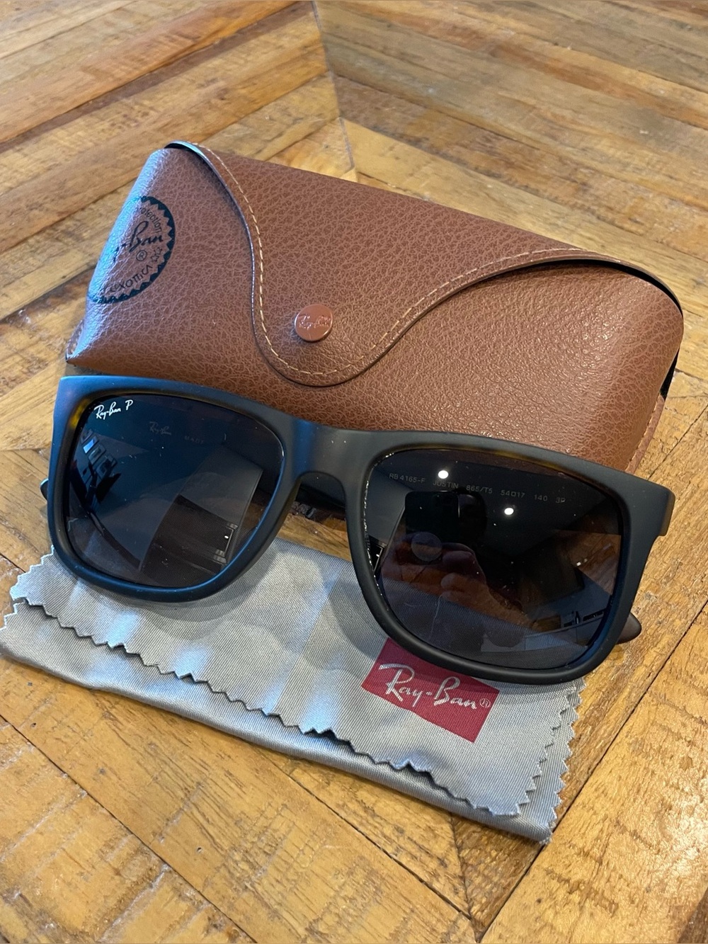Ray-Ban Justin Classic Low-Bridge Fit Polarized Sunglasses in Havana